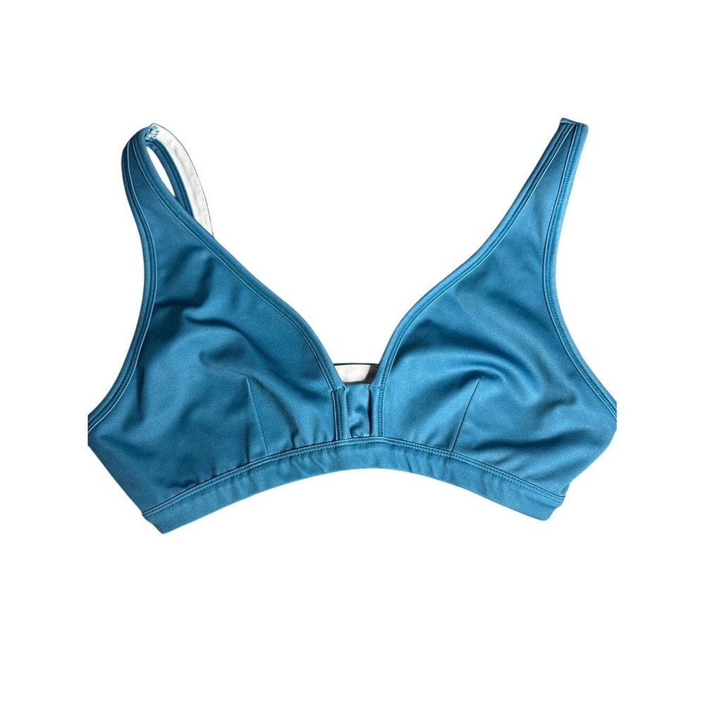 LF Teal Blue V-Neck Sports Bra Bralette Activewear Size M